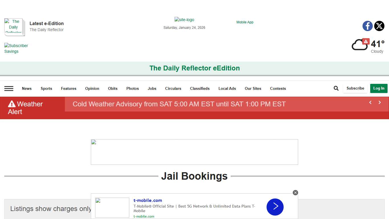 Jail Bookings reflector.com